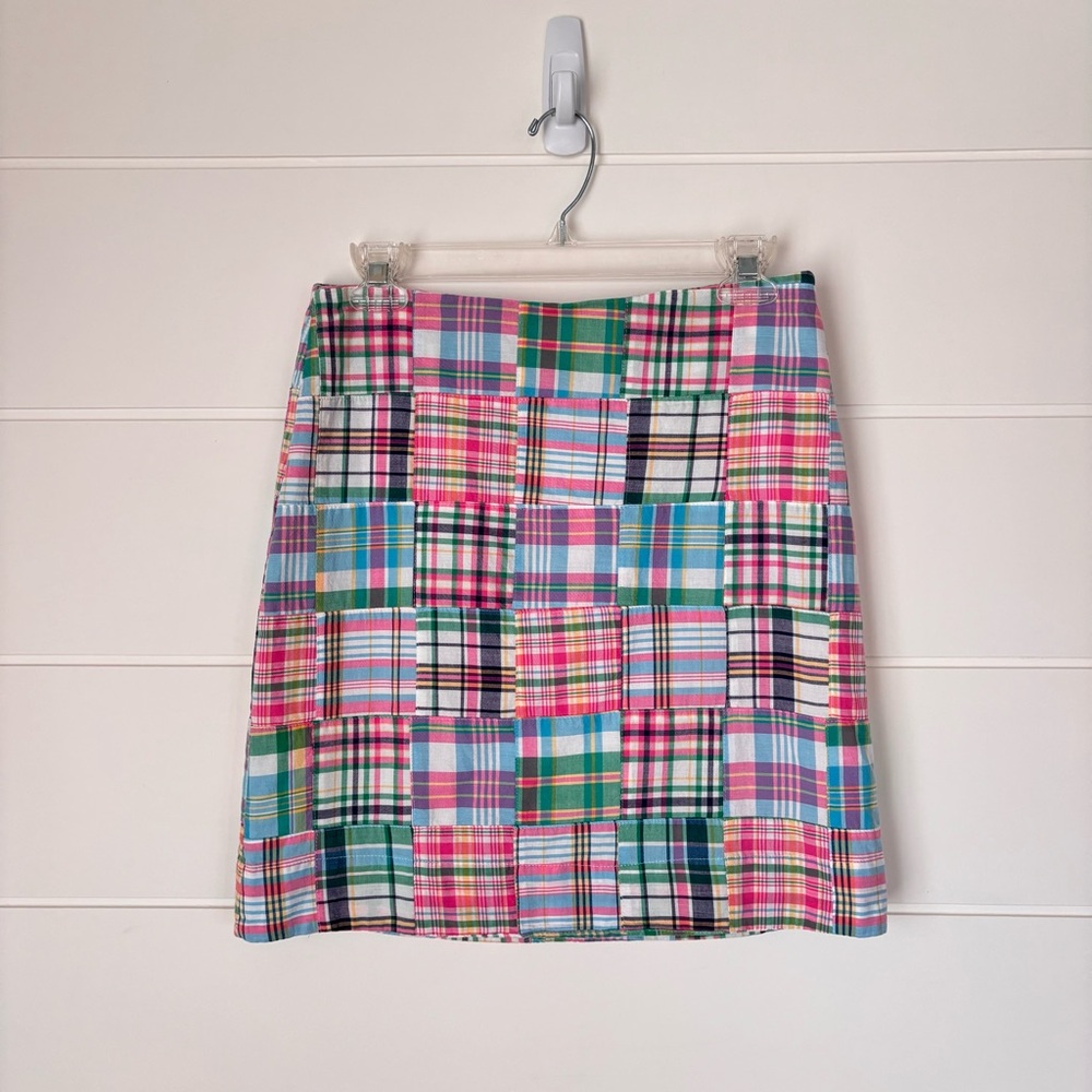 Talbots Madras Colorful Patchwork Women's Cotton Skirt Size 4 Petite - Picture 12 of 12